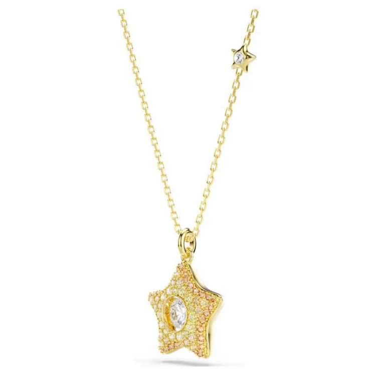 Sublima pendant Round cut, Star, Multicolored, 18K gold finish